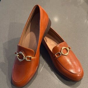Brand new Camel colored loafers